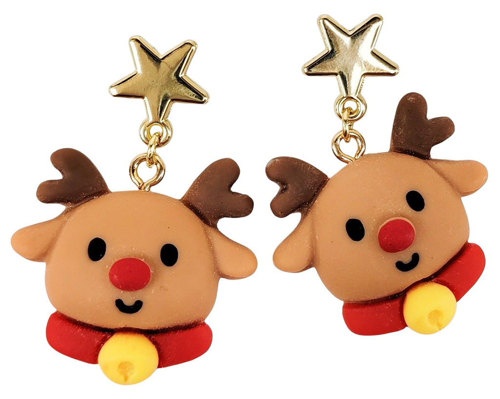 URBAN PRODUCTS CHRISTMAS EARRINGS - REINDEER WITH STAR