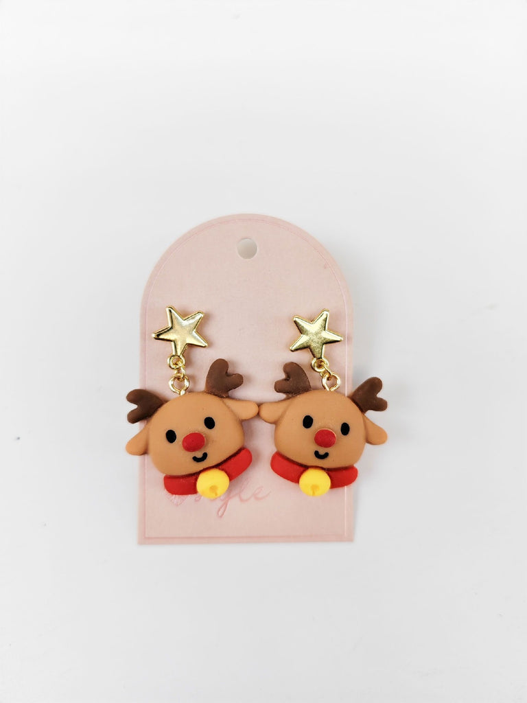 URBAN PRODUCTS CHRISTMAS EARRINGS - REINDEER WITH STAR