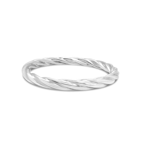 STONES & SILVER TWIST BANGLE