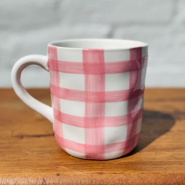 NOSS & CO MUG - PINK GINGHAM 