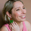 DENZ & CO - MIDI HOLLY DANGLES IN RED & GREEN