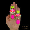 POLKA POLLY - DIVINITY FLURO PINK & MINT