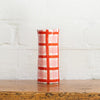 NOSS & CO SMALL VASE - PINK & RED GINGHAM 