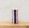 NOSS & CO SMALL VASE - NAVY & PINK STRIPE 