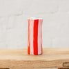 NOSS & CO SMALL VASE - RED & PINK STRIPE 