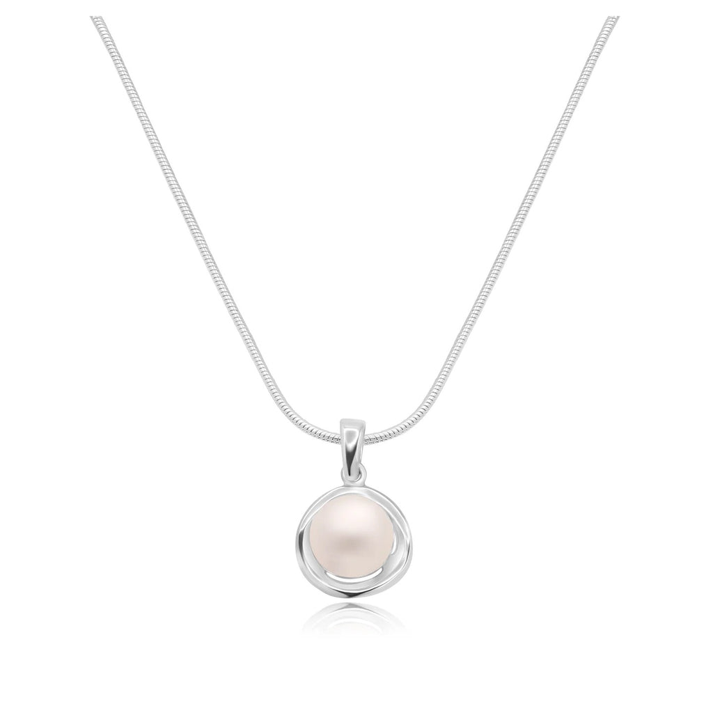 MIKI JEWELLERY ANNA PEARL NECKLACE - STERLING SILVER