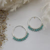 MIKI JEWELLERY AMAZONITE HOOP - STERLING SILVER