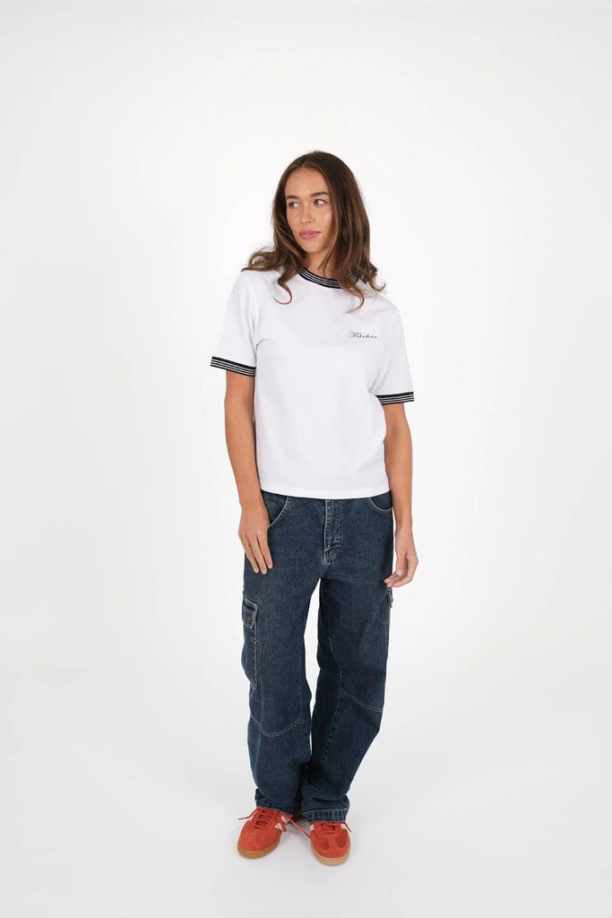 TITCHIE BELLA CONTRAST TEE - BLACK [SZ:L]