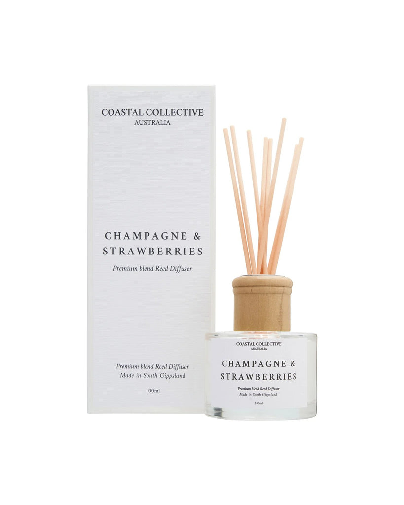COASTAL COLLECTIVE AUSTRALIA REED DIFFUSER - CHAMPAGNE & STRAWBERRIES