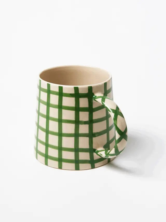 JONES AND CO - LARDER CHECK MUG GREEN