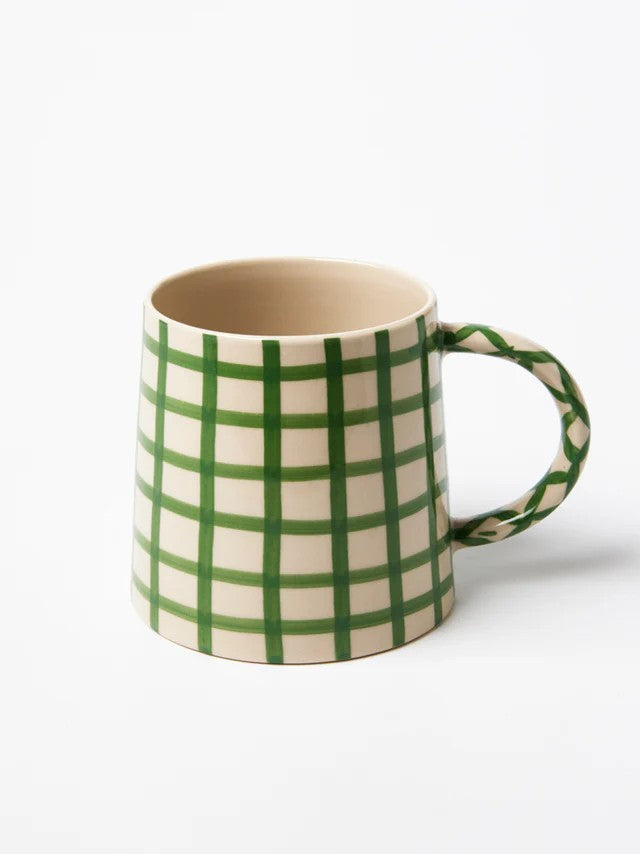 JONES AND CO - LARDER CHECK MUG GREEN