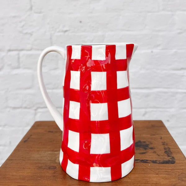 NOSS & CO MEDIUM JUG - RED GINGHAM