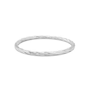 STONES & SILVER TWIST BANGLE