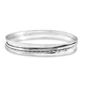 STONES & SILVER SPIN BANGLE