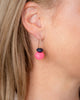 GREENWOOD DESIGNS RESIN ROCK DROP EARRINGS - BRIGHT PINK