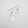 DENZ & CO - MINI FA LA LA BELL EARRINGS IN SILVER