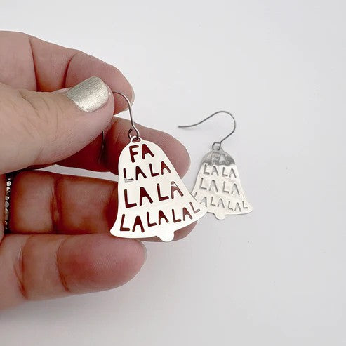 DENZ & CO - MINI FA LA LA BELL EARRINGS IN SILVER