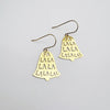 DENZ & CO - MINI FA LA LA BELL EARRINGS IN GOLD