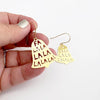 DENZ & CO - MINI FA LA LA BELL EARRINGS IN GOLD