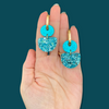 POLKA POLLY - DAINTY HOOPS AQUA BLUE