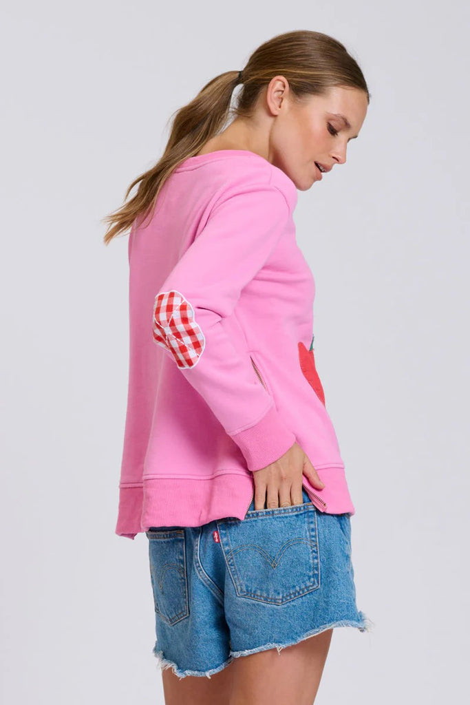 EST 1971 CLASSIC ZIPSIDE CHERRIES SWEATSHIRT - PINK [SZ:L]