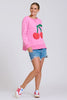 EST 1971 CLASSIC ZIPSIDE CHERRIES SWEATSHIRT - PINK [SZ:L]