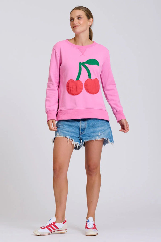 EST 1971 CLASSIC ZIPSIDE CHERRIES SWEATSHIRT - PINK [SZ:L]