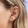 MIKI JEWELLERY OPAL STUDS - SILVER & BLUE