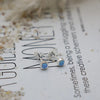 MIKI JEWELLERY OPAL STUDS - SILVER & BLUE
