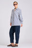 SHIRTY THE GIGI RELAXED SHIRT - WHITE WITH NAVY STRIPE [SZ:L]