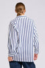 SHIRTY THE GIGI RELAXED SHIRT - WHITE WITH NAVY STRIPE [SZ:L]