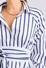 SHIRTY THE GIGI RELAXED DRESS - WHITE WITH NAVY STRIPE [SZ:L/XL]