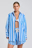SHIRTY THE ANDREA SHIRT - MID BLUE STRIPE [SZ:L/XL]