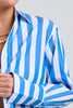 SHIRTY THE ANDREA SHIRT - MID BLUE STRIPE [SZ:L/XL]