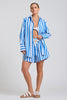 SHIRTY THE ANDREA SHIRT - MID BLUE STRIPE [SZ:L/XL]