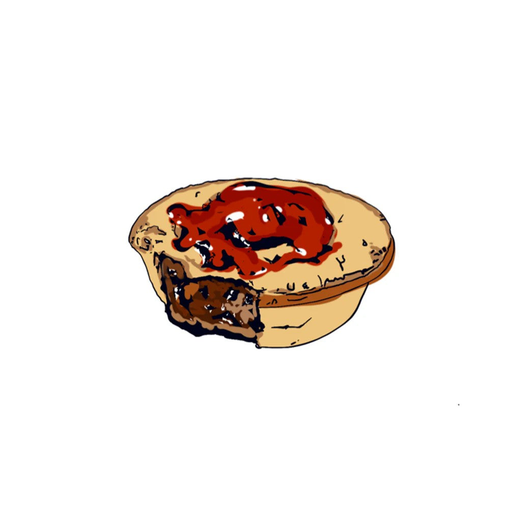 BIG BITE STUDIOS AUSTRALIANA FRIDGE MAGNET - MEAT PIE