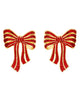 GREENWOOD DESIGNS BOW CHRISTMAS EARRINGS IN RED & GOLD