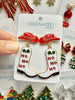 GREENWOOD DESIGNS BOOTS CHRISTMAS EARRINGS IN RED, WHITE & GOLD
