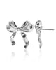 GREENWOOD DESIGNS JUJU BOW STUD EARRINGS IN SILVER