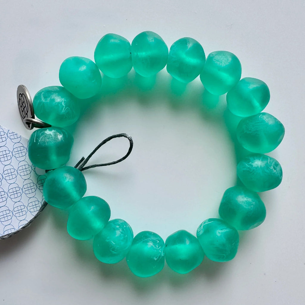 GREENWOOD DESIGNS MARBLE ROCK BRACELETS - AQUA