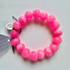 GREENWOOD DESIGNS MARBLE ROCK BRACELETS - HOT PINK