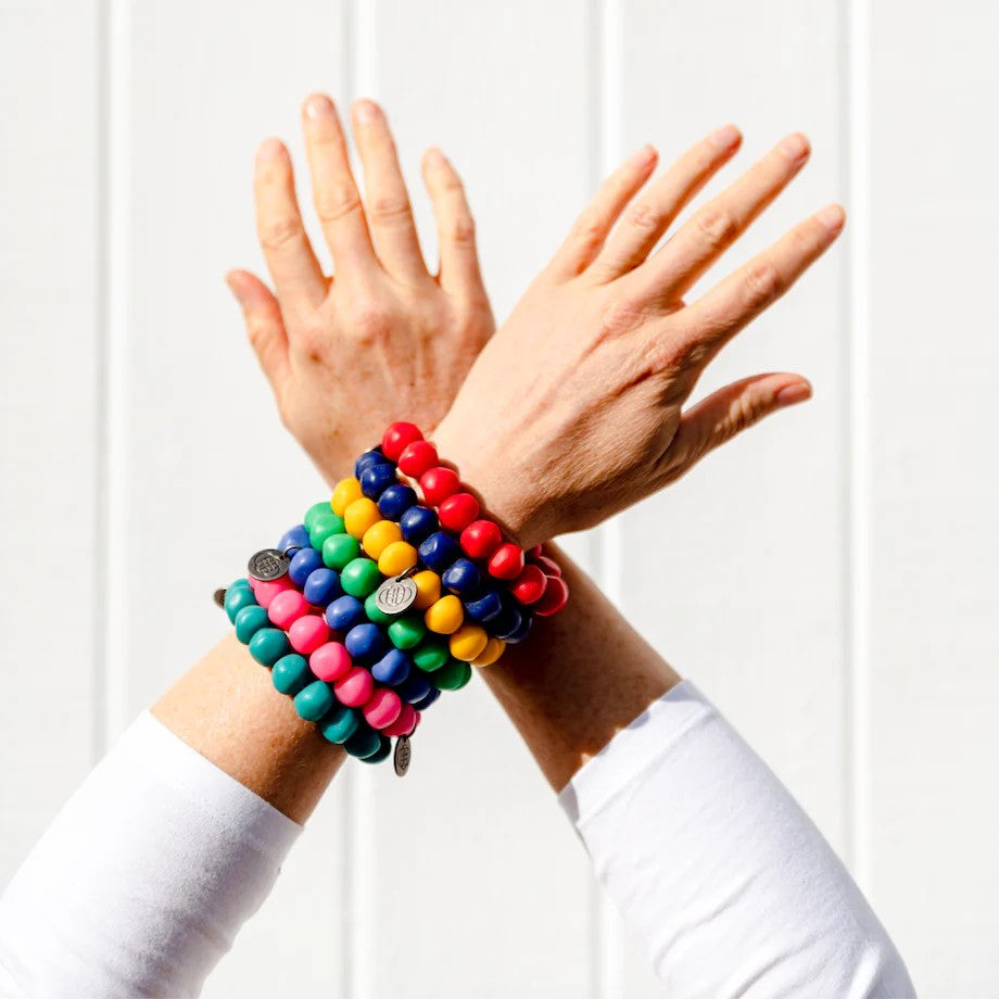 GREENWOOD DESIGNS ROCK BRACELETS - RED