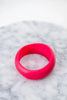 GREENWOOD DESIGNS RESIN STACKING CUFF - HOT PINK