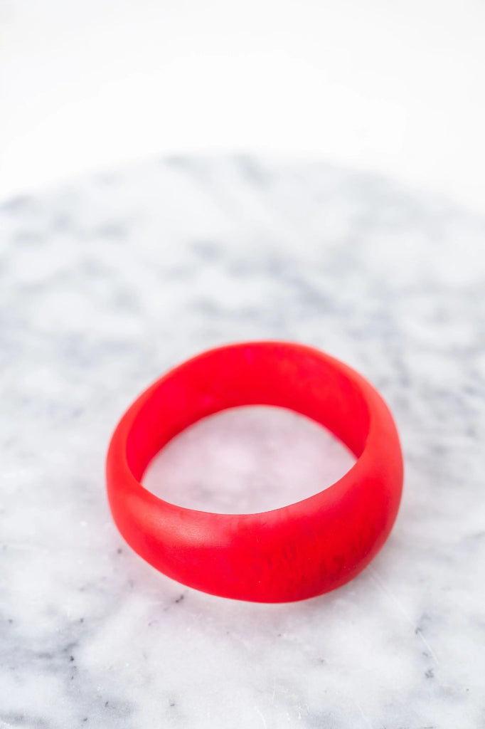 GREENWOOD DESIGNS RESIN STACKING CUFF - RED