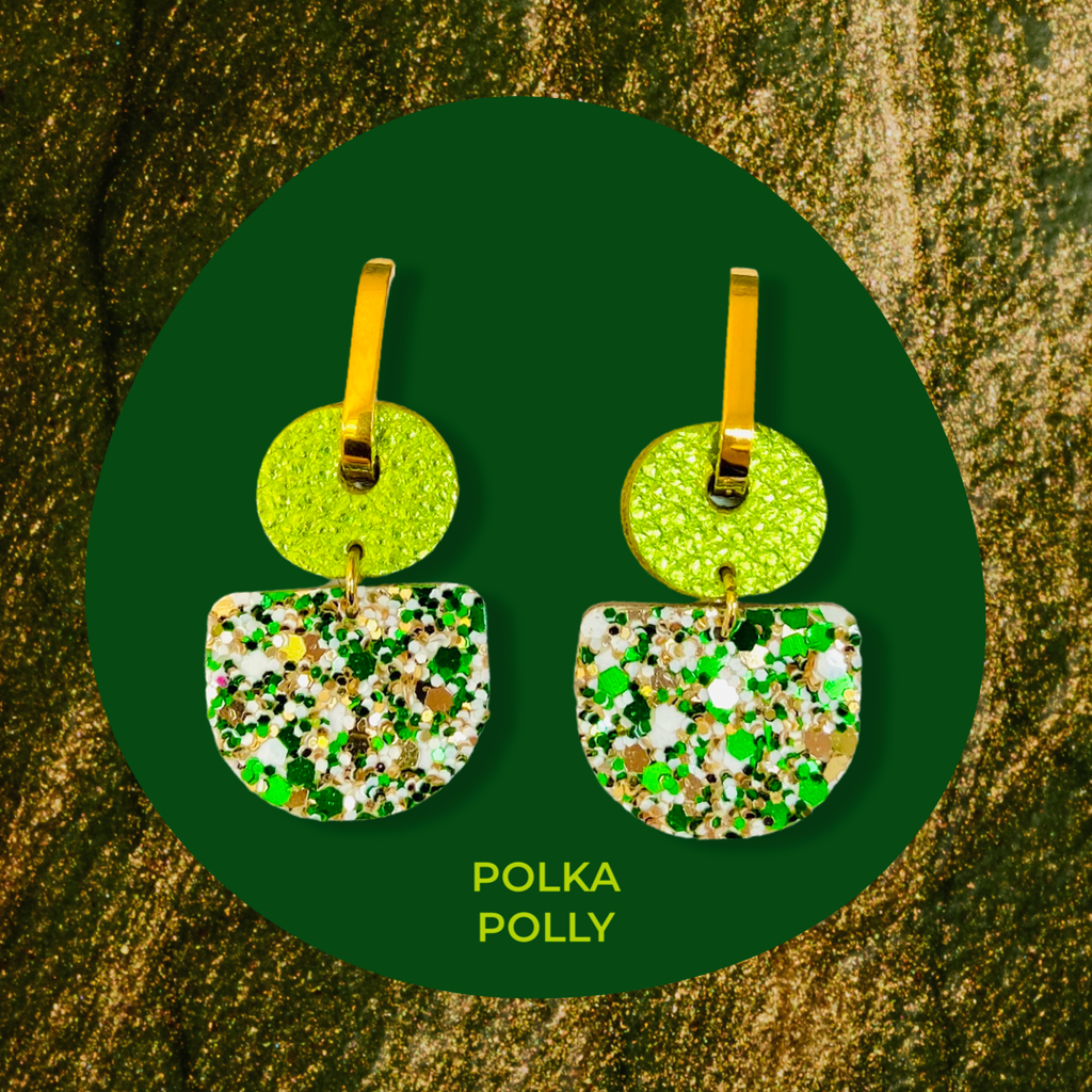 POLKA POLLY - DAINTY HOOPS CITRUS PINE SPARKLE