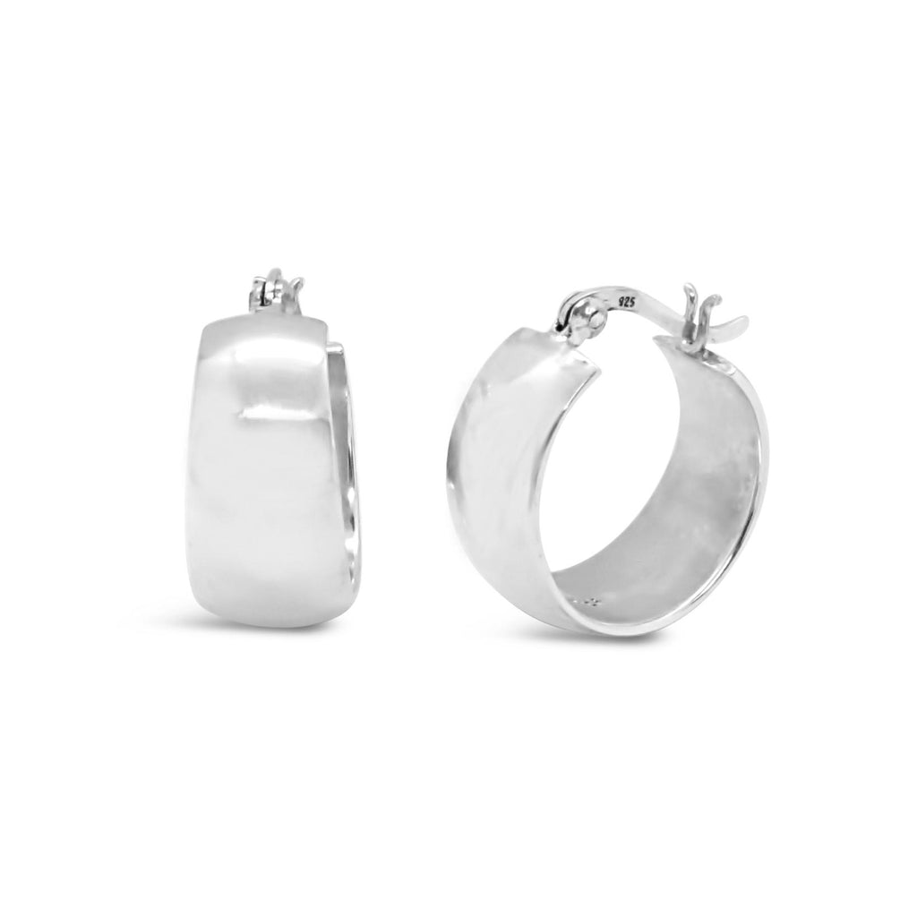 STONES & SILVER STERLING SILVER HOOPS