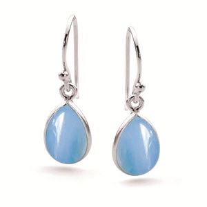 STONES & SILVER BLUE CHALCEDONY DROP EARRINGS