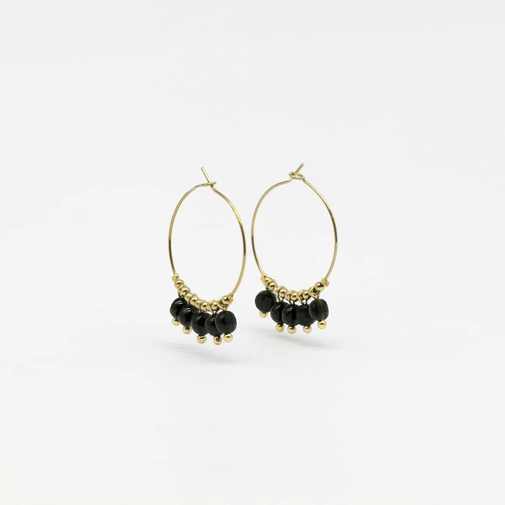 ZAG BIJOUX - ZOE EARRINGS BLACK ONYX