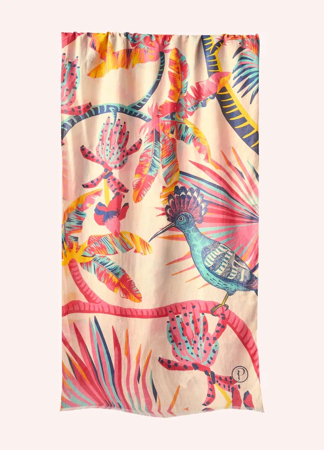 POWDER COTTON SCARF - TROPICAL PARADISE