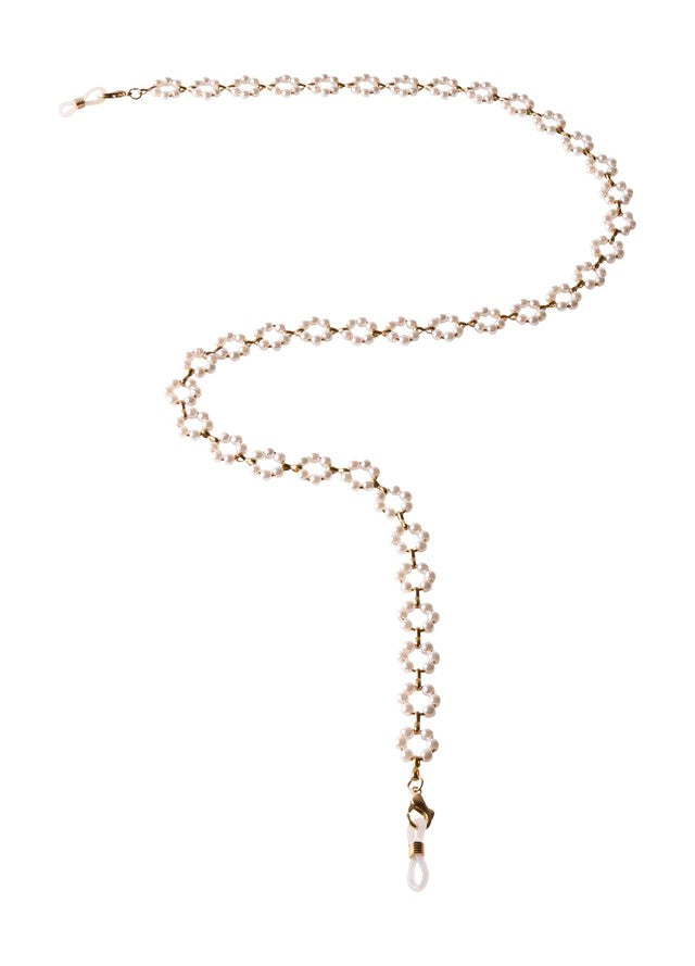 POWDER SUNGLASSES CHAIN - MINI PEARL HOOPS